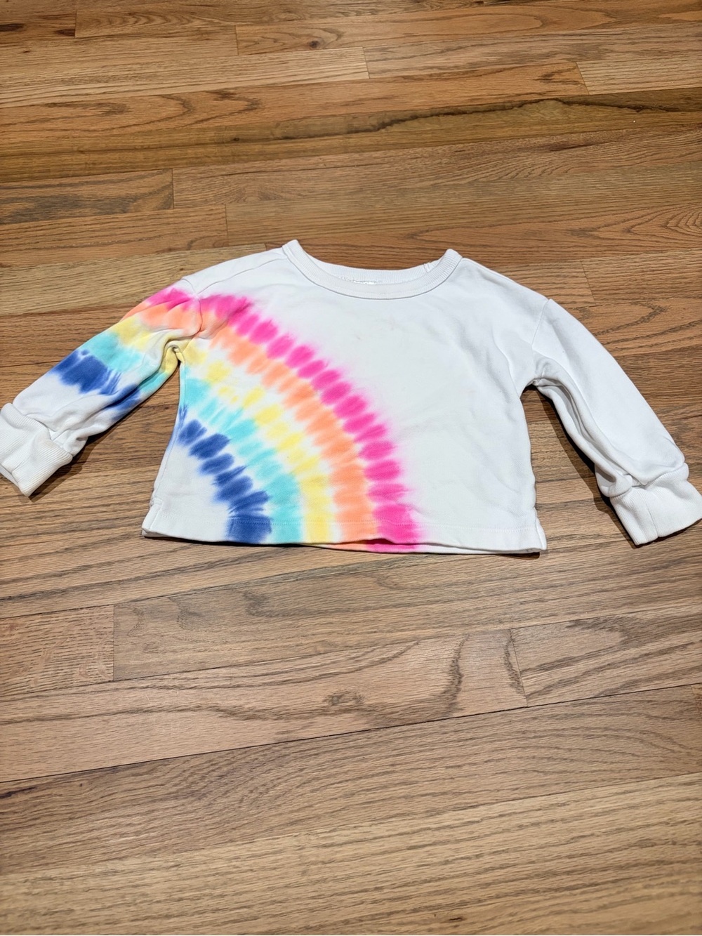 Gap toddler girl tie dye rainbow sweatshirt